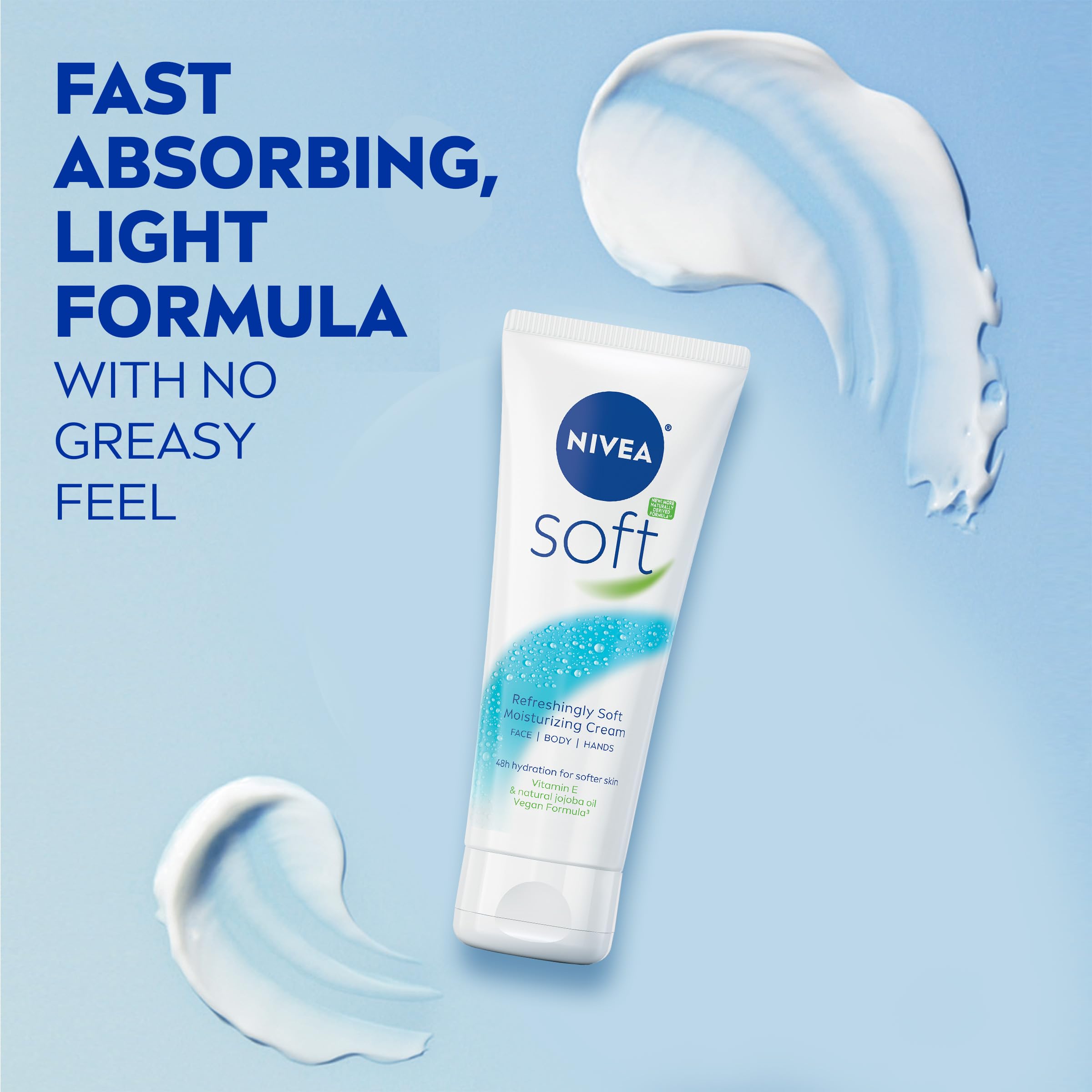 NIVEA Soft 2.6 ounce travel friendly tubes set
