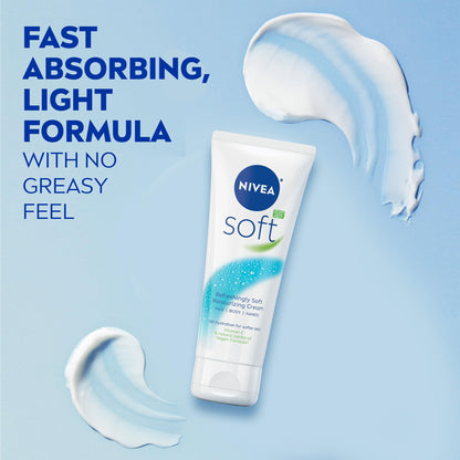 NIVEA Soft 2.6 ounce travel friendly tubes set