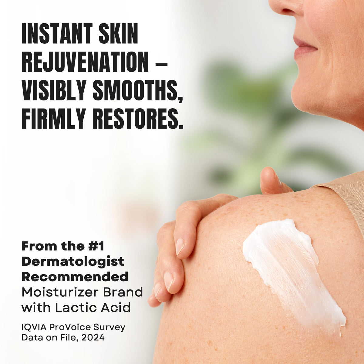 AmLactin Crepe Firming Cream lifestyle application on dry skin