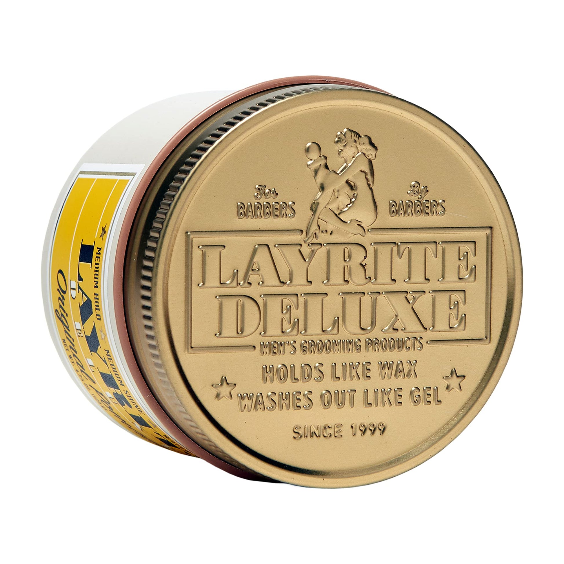 Layrite medium hold pomade 120 grams packaging label