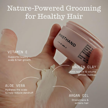 Water based non toxic men and women hair clay pomade lifestyle view
