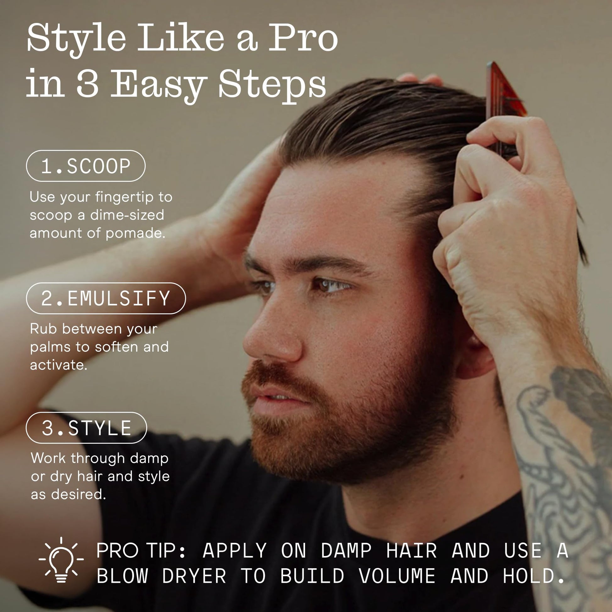 Premium clean ingredient list on Firsthand Supply three ounce hair clay