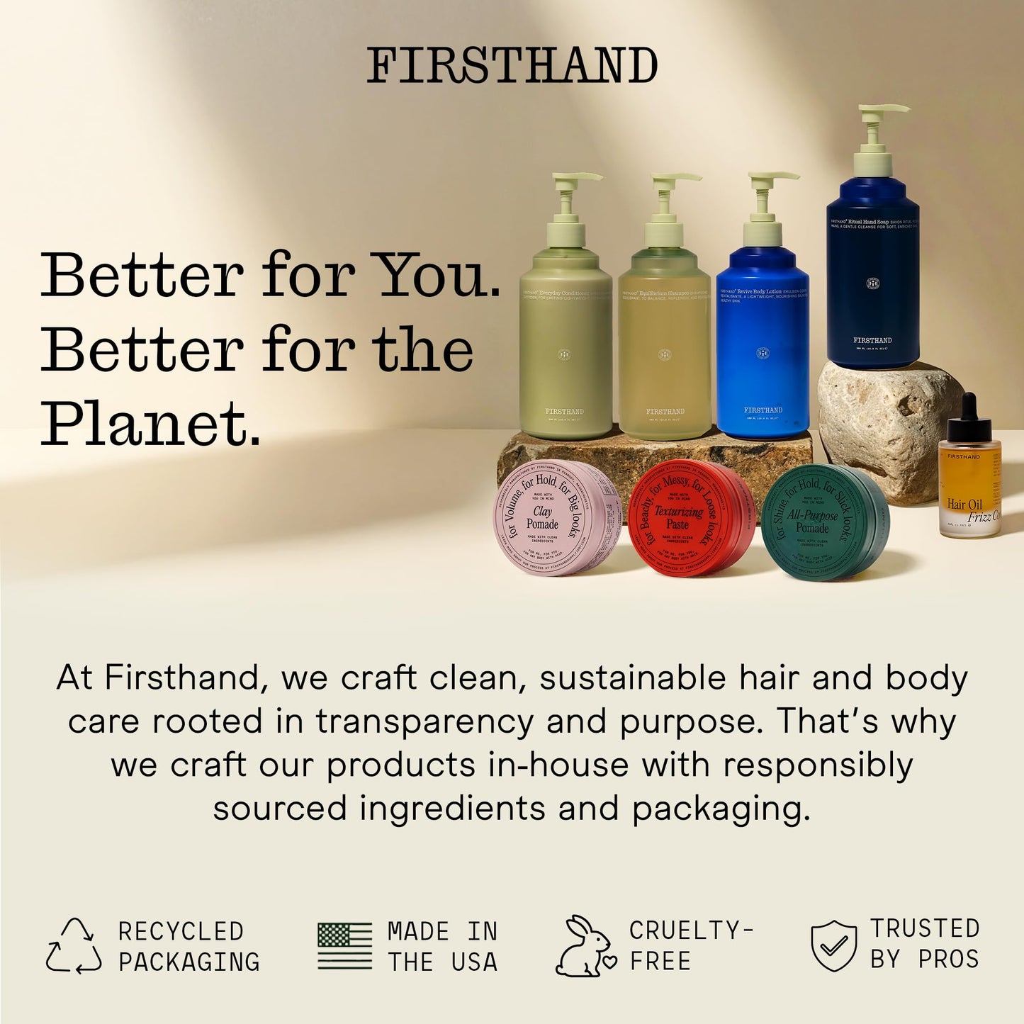 Firsthand Supply professional grade extra strong hold matte pomade container