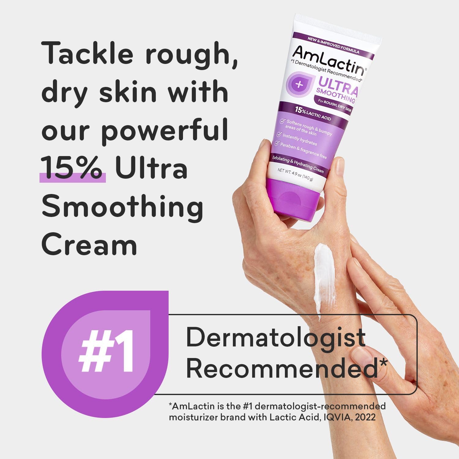 Dermatologist recommended AmLactin alpha-hydroxy skin therapy cream for cracked hands