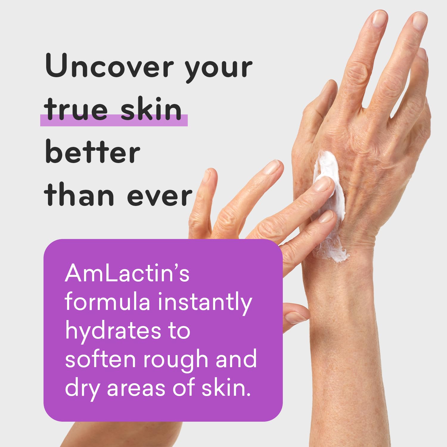 AmLactin Ultra Smoothing non-greasy fragrance-free body and hand moisturizer tube