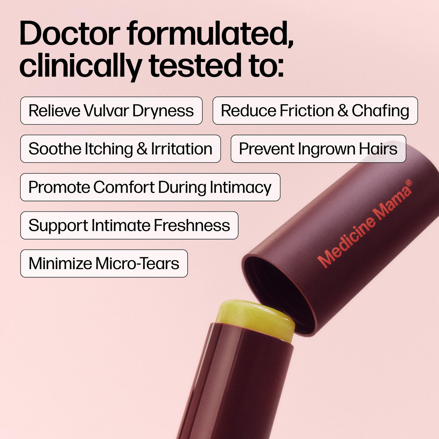 Medicine Mamas Vmagic Feminine Lips Stick 15 ml travel size container