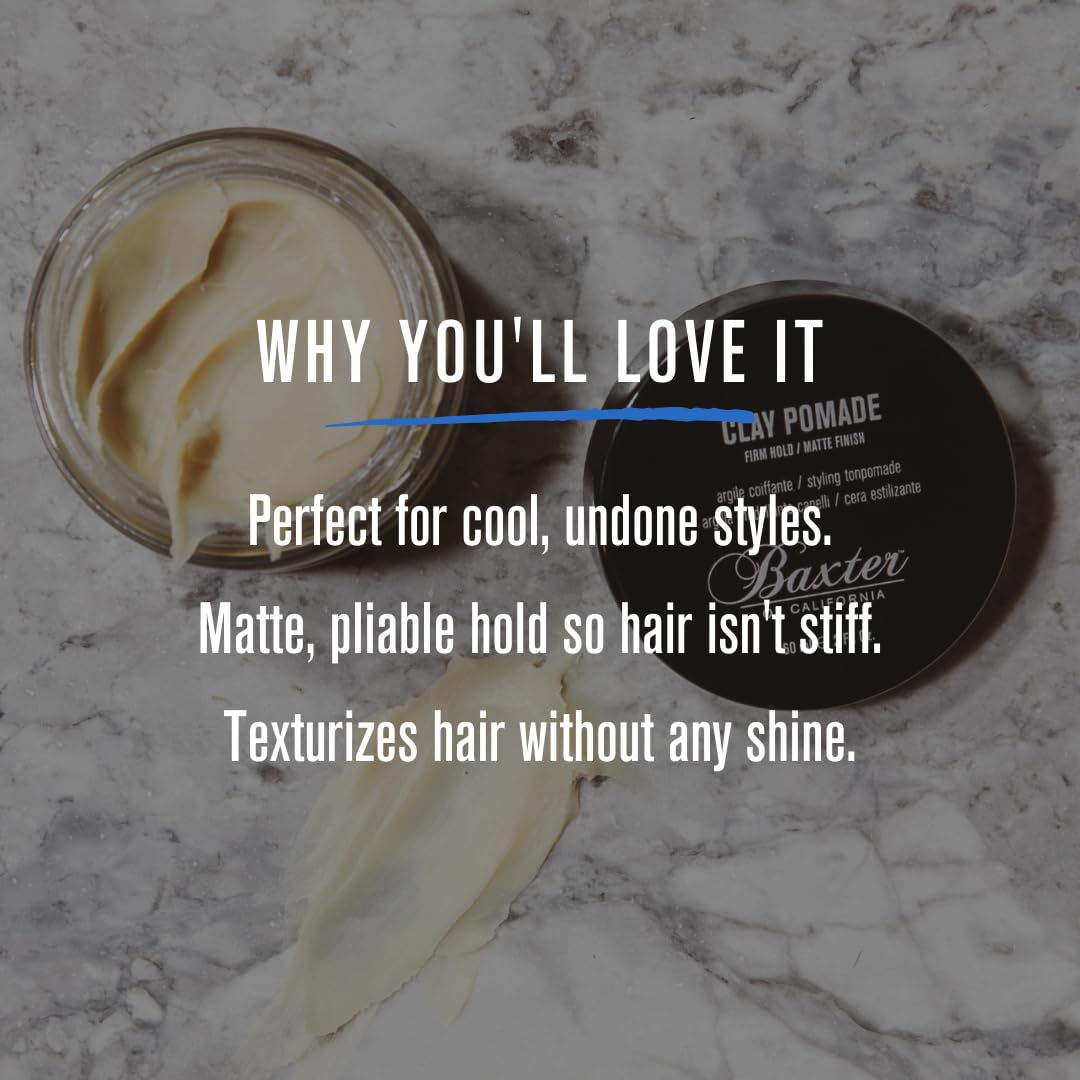 Paraben free hair clay for men with natural beeswax and clay ingredients