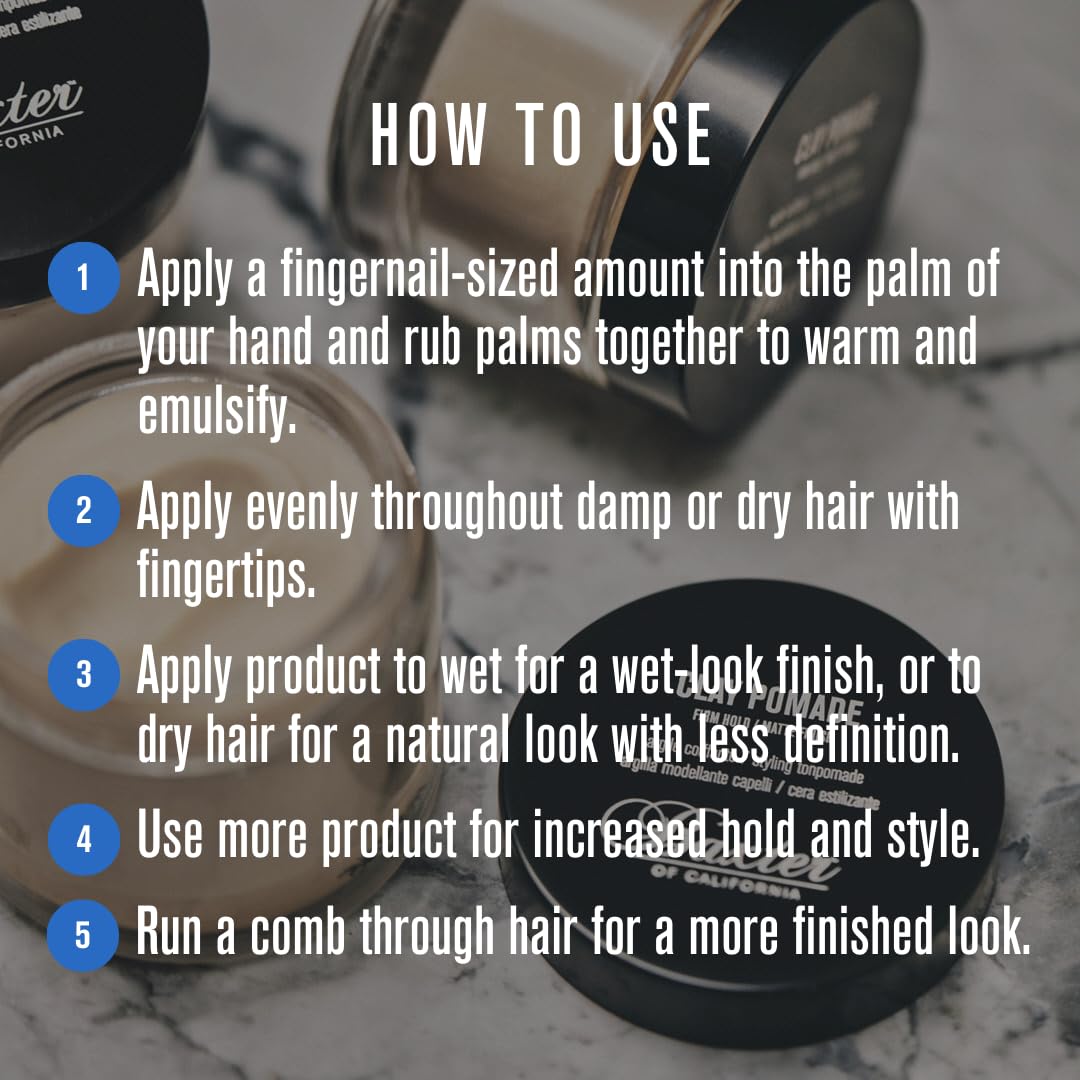 Premium imported USA grooming product for pompadour and textured hairstyles