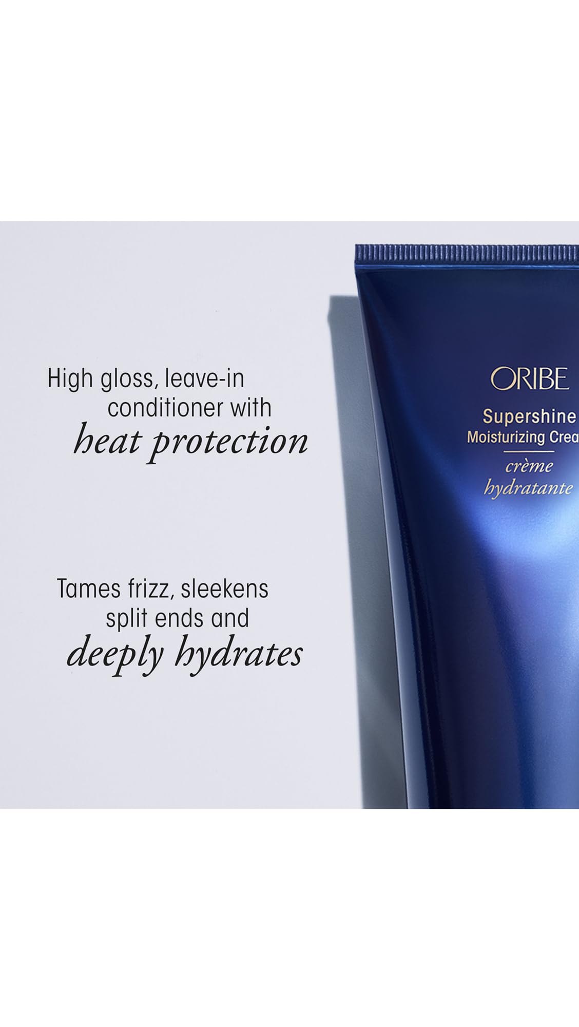 Oribe Supershine Moisturizing Styling Cream application on hair ends
