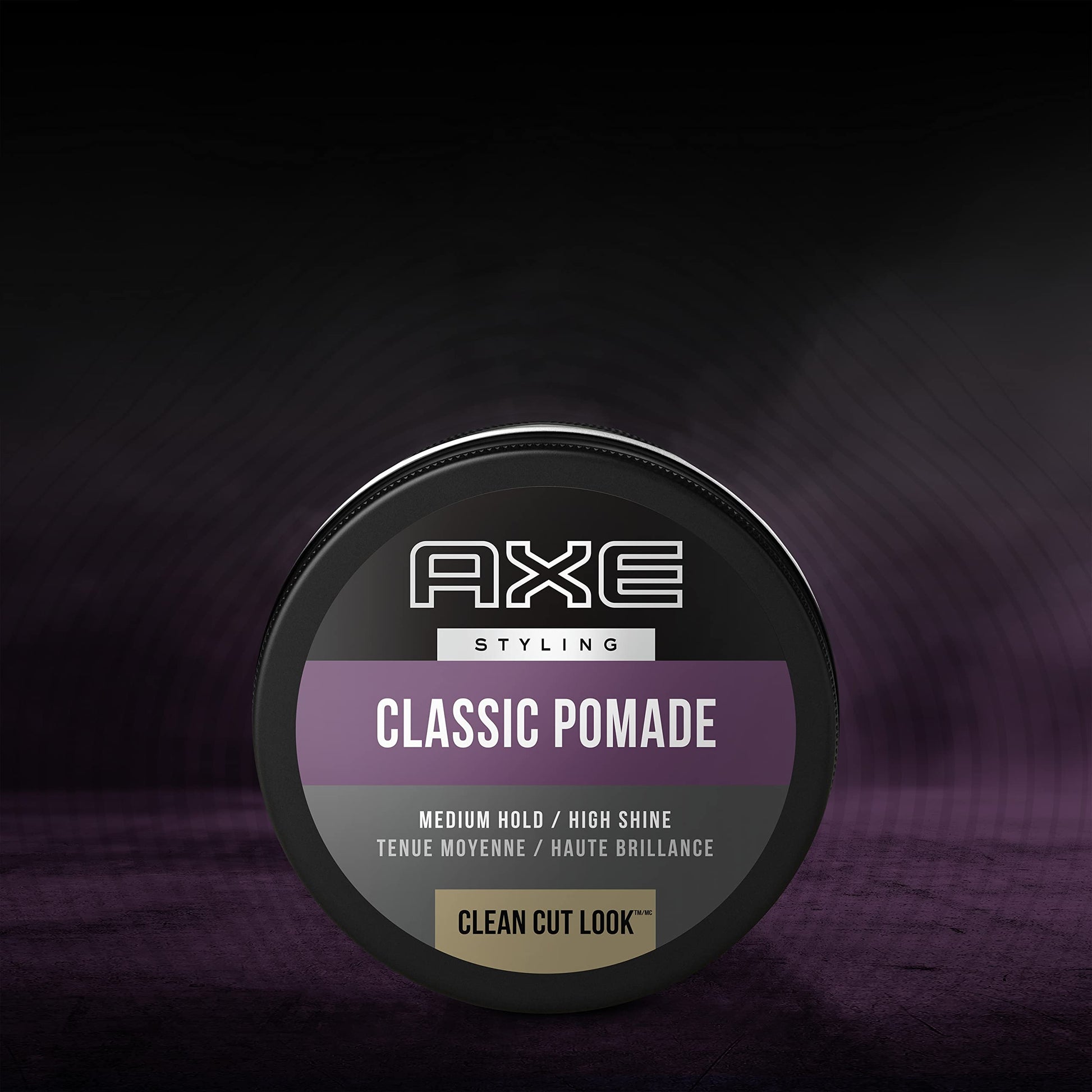 Water based gel type pomade formula inside the jar for a clean cut look.