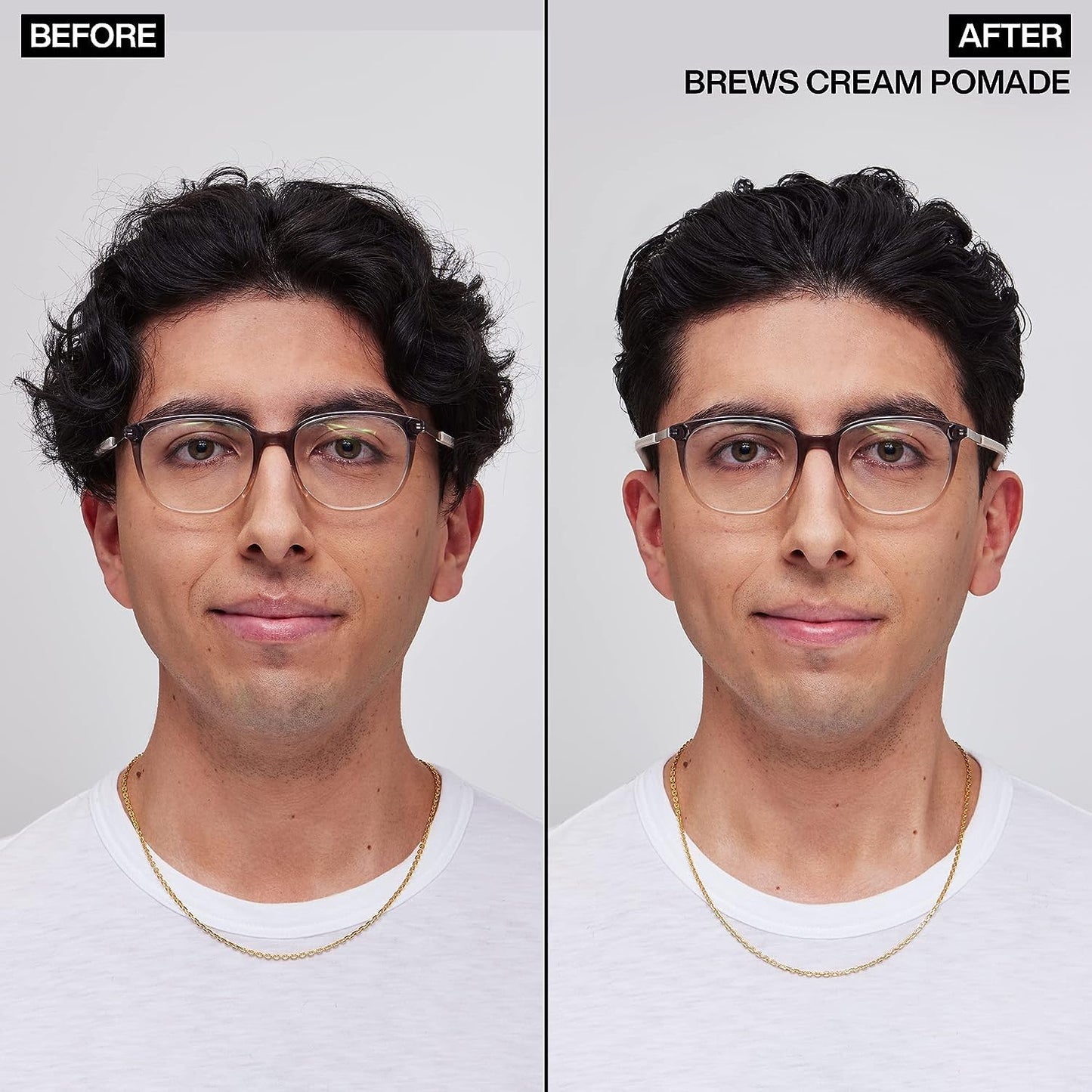 Redken Brews Medium Hold hair styling cream for men open jar view