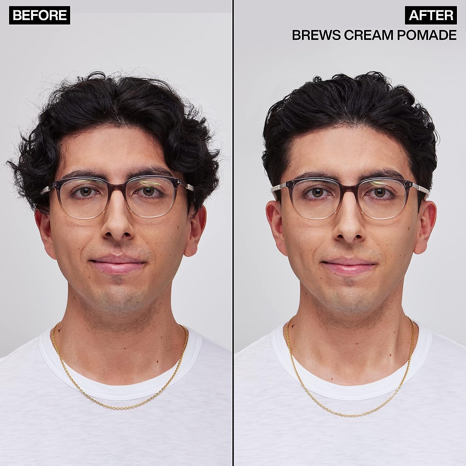 Redken Brews Medium Hold hair styling cream for men open jar view