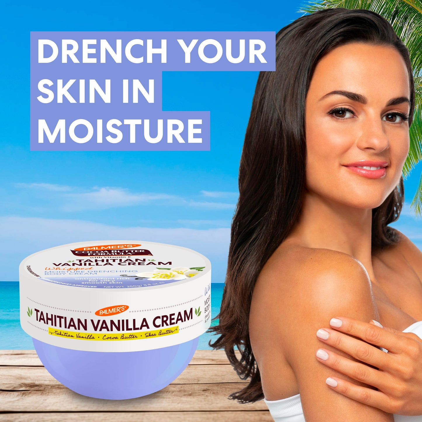 Palmer's cocoa butter formula with shea butter and vitamin E texture close up