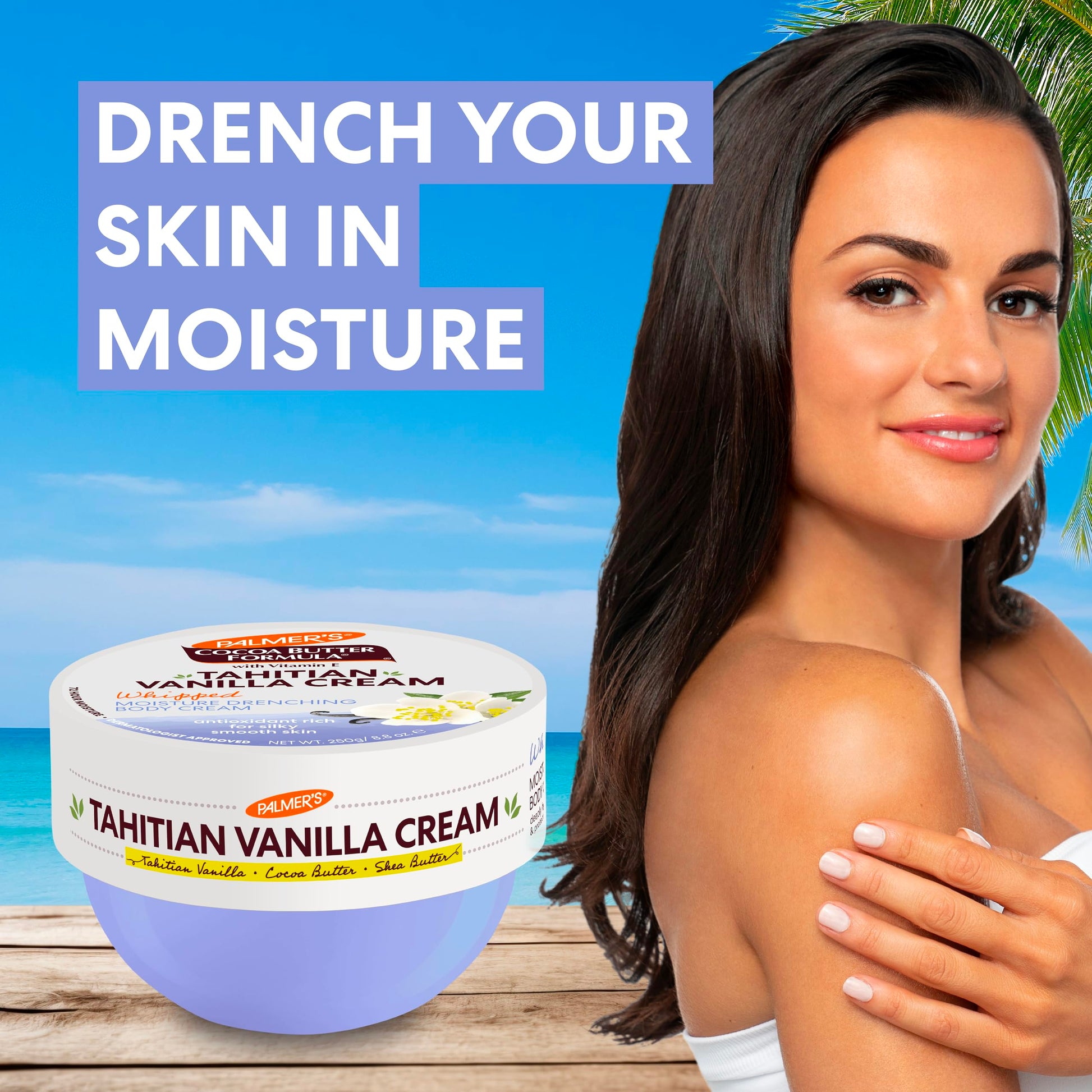 Palmer's cocoa butter formula with shea butter and vitamin E texture close up