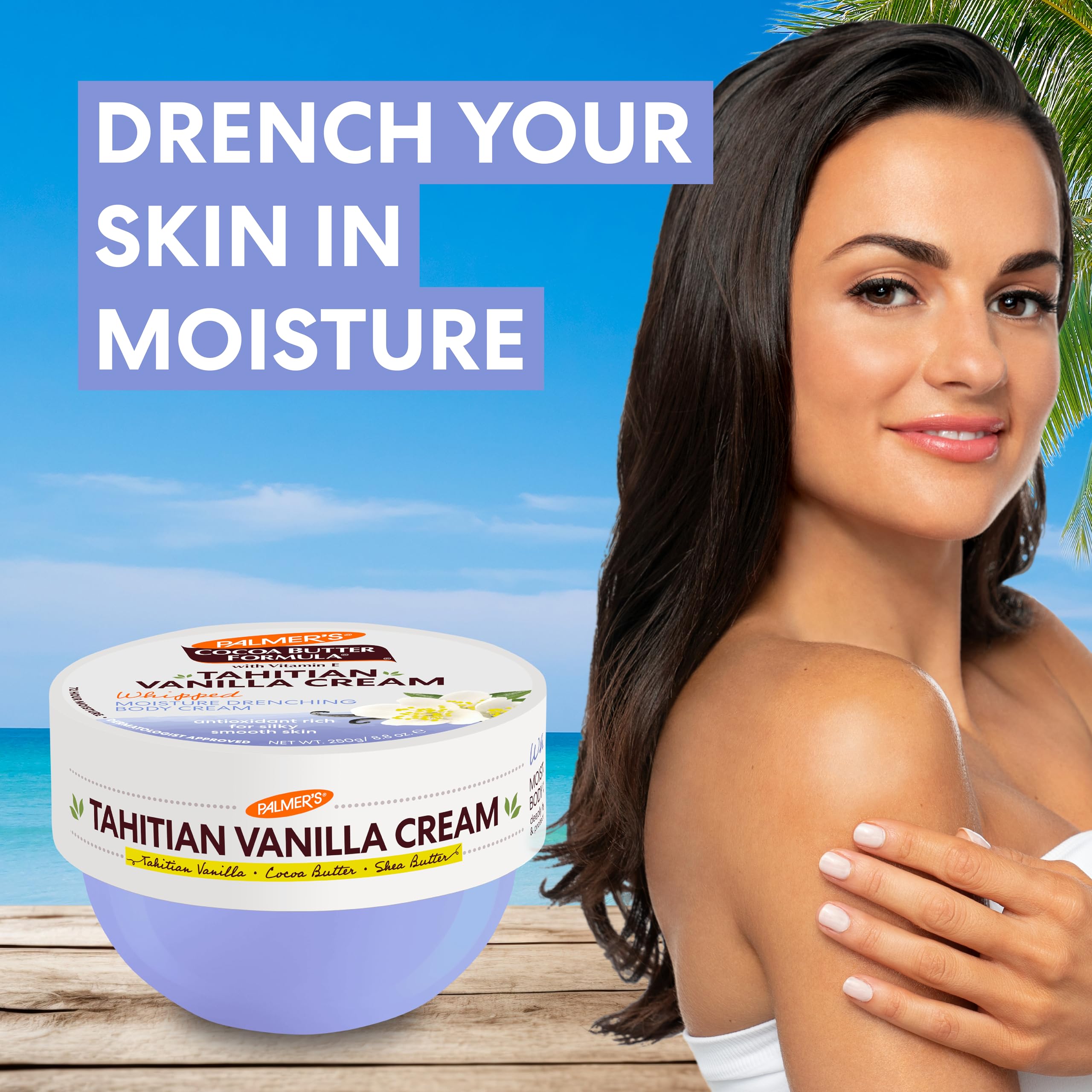 Palmer's cocoa butter formula with shea butter and vitamin E texture close up