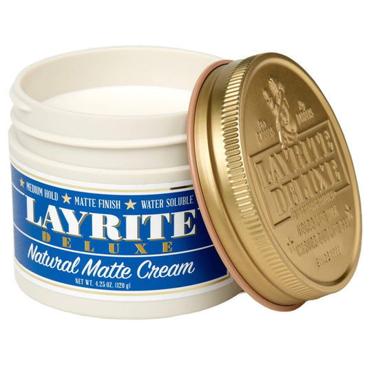 Layrite Deluxe men grooming water soluble cream medium hold styling product