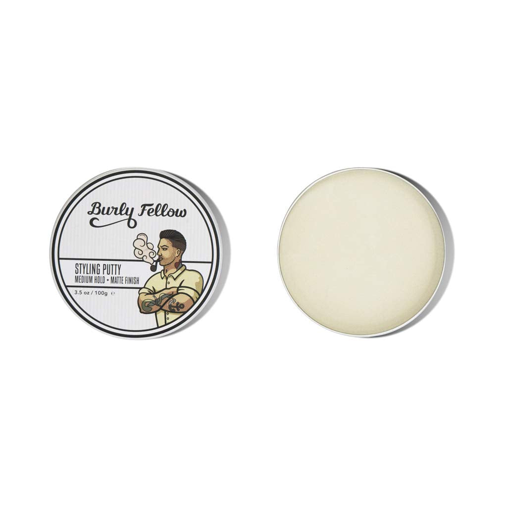 Burly Fellow medium hold matte finish putty product packaging