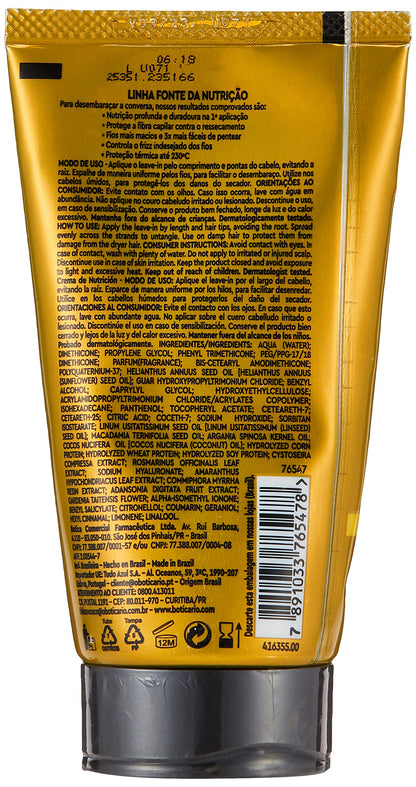 O Boticário Match hair cream gold tube packaging