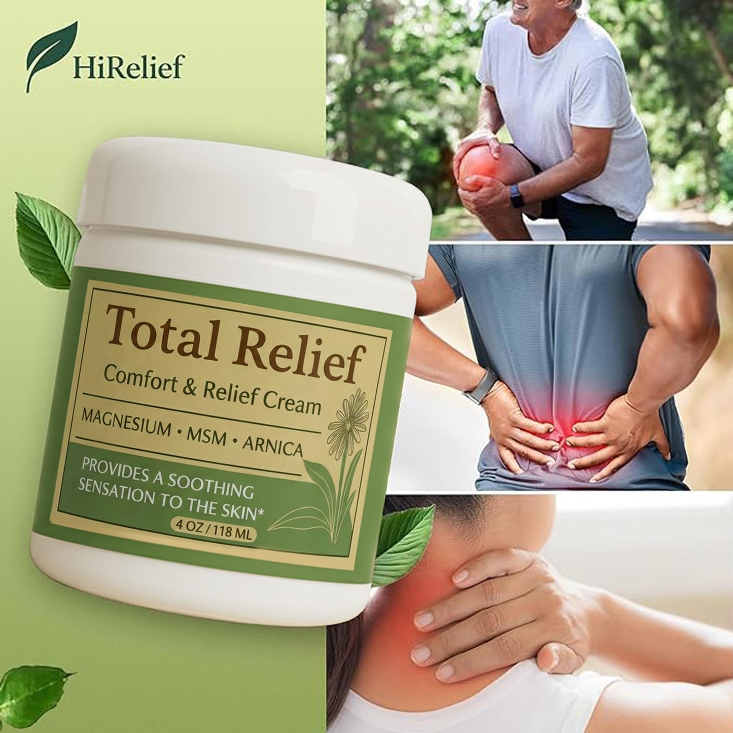 HiRelief Total Relief topical cream for muscle and nerve relief