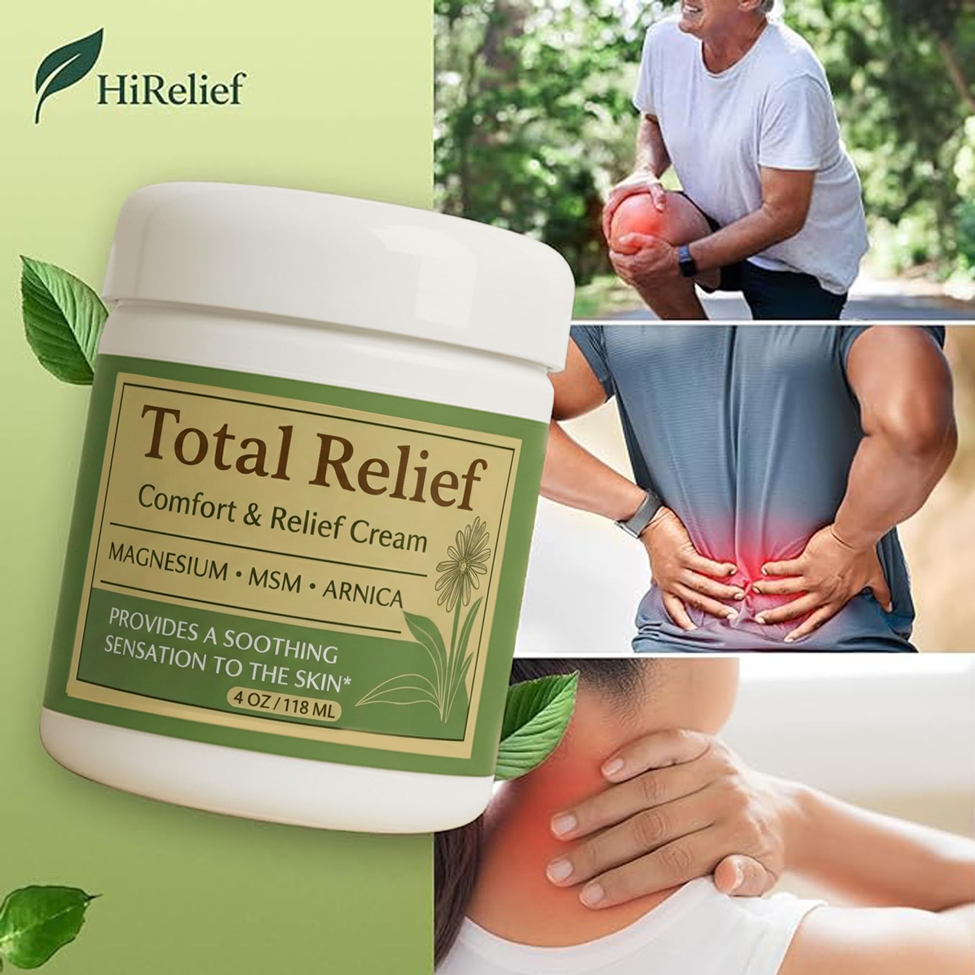 HiRelief Total Relief topical cream for muscle and nerve relief
