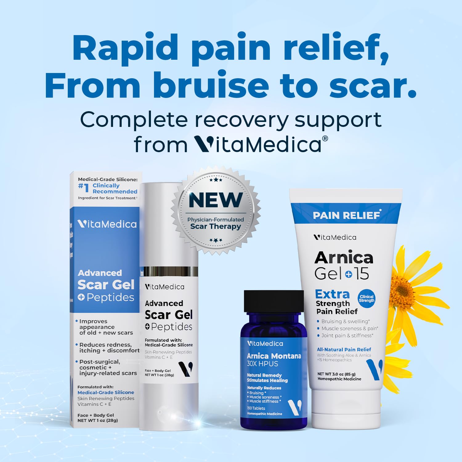 Physician formulated VitaMedica bruise recovery formula texture display