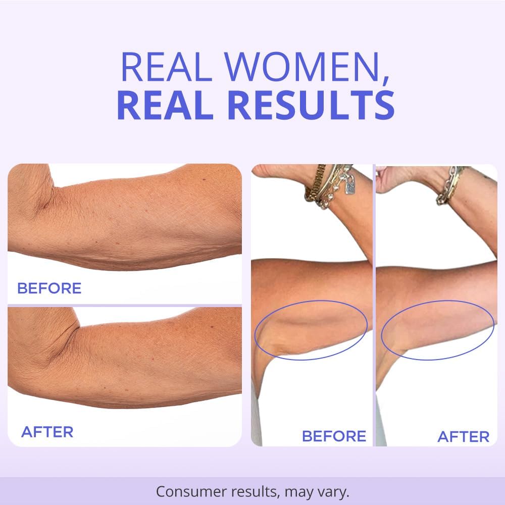Back packaging label of goPure arm cream highlighting directions and the ProTight firming complex complex details.