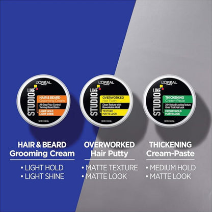 Professional styling results with L'Oreal Overworked Hair Putty