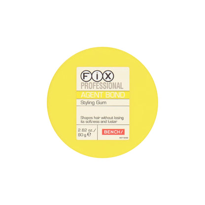 Bench Fix Agent Bond yellow container for hair styling