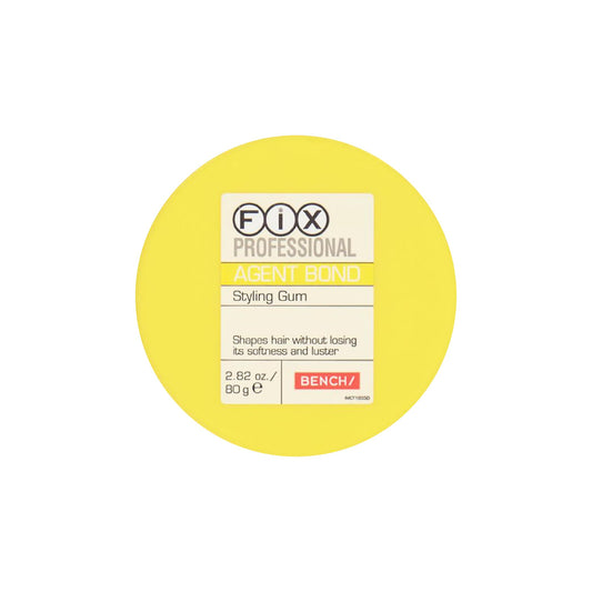 Bench Fix Agent Bond yellow container for hair styling