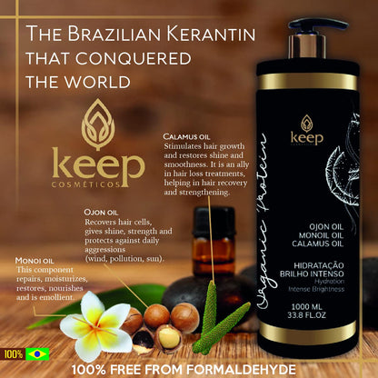 Keep Cosmeticos Organic Protein professional hair smoothing product