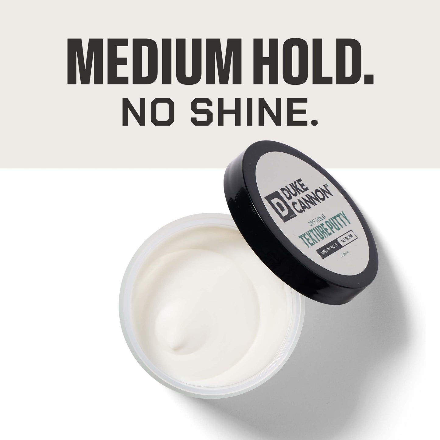 Duke Cannon hair putty matte finish texture detail