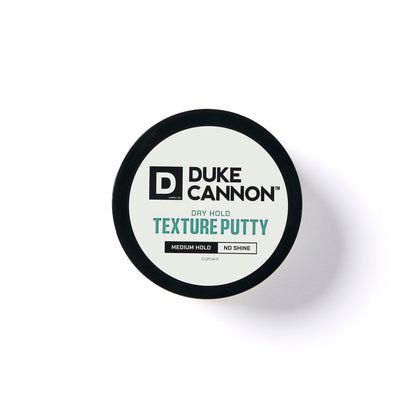 Duke Cannon Dry Hold Texture Putty ingredients and size label