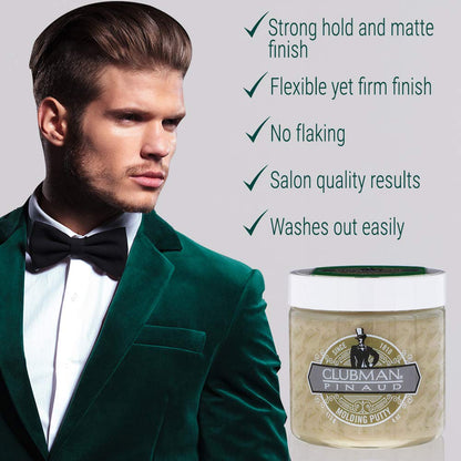 Clubman Molding Putty firm hold matte finish packaging