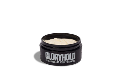 Masc Gloryhold styling paste jar branding and size details