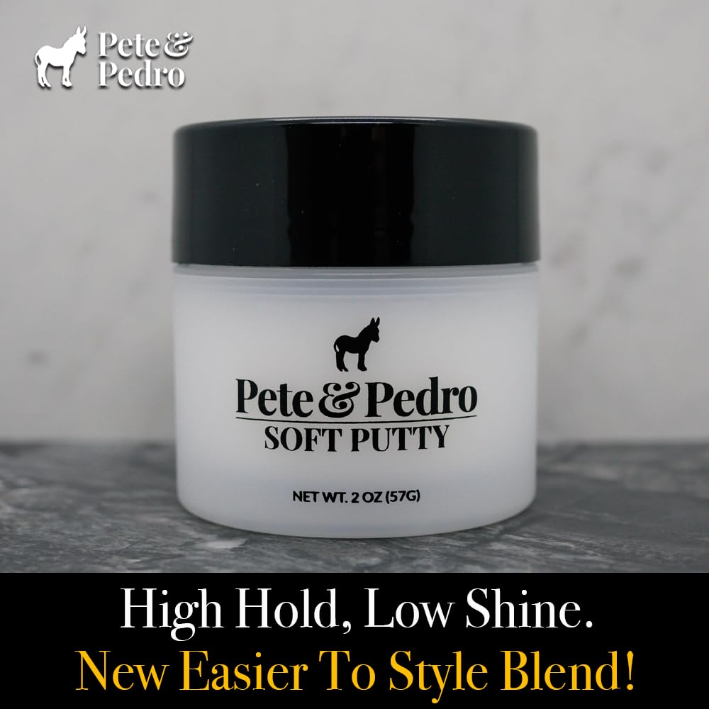 Top view of Pete and Pedro matte finish hair product