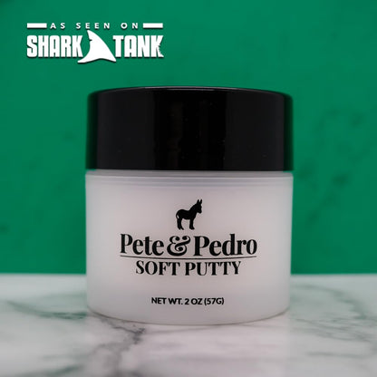 Close up of soft texture hair putty for men