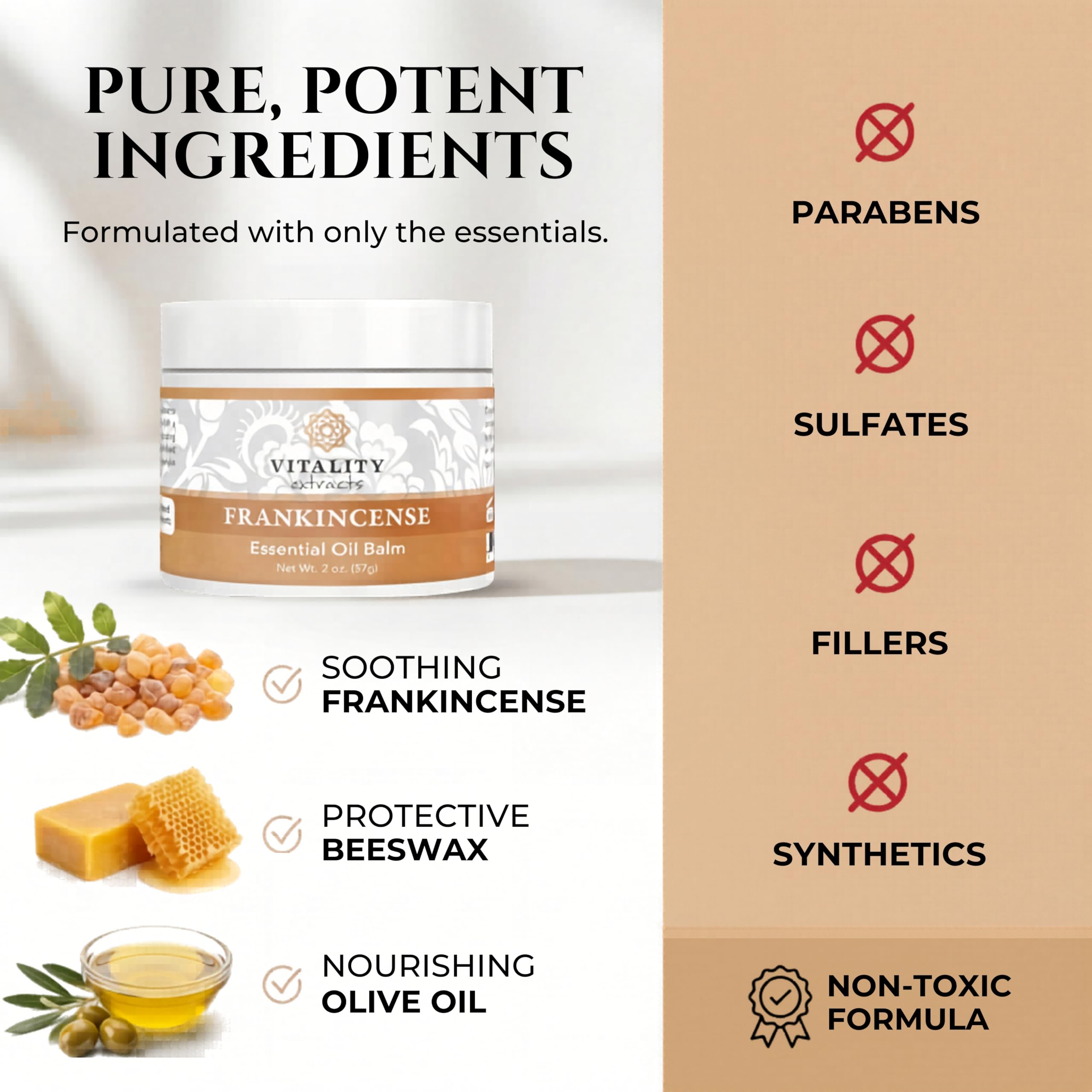 Vitality Extracts Boswellia Serrata balm texture for deep skin moisturization