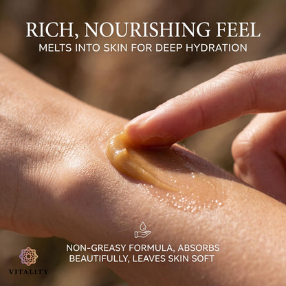 Vitality Extracts moisturizing skin balm for dry cracked hands and feet