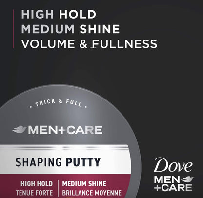 Dove Men Plus Care hair styling putty container