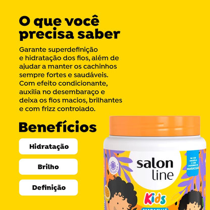 Salon Line Kids hydrating curl cream 1kg jar packaging