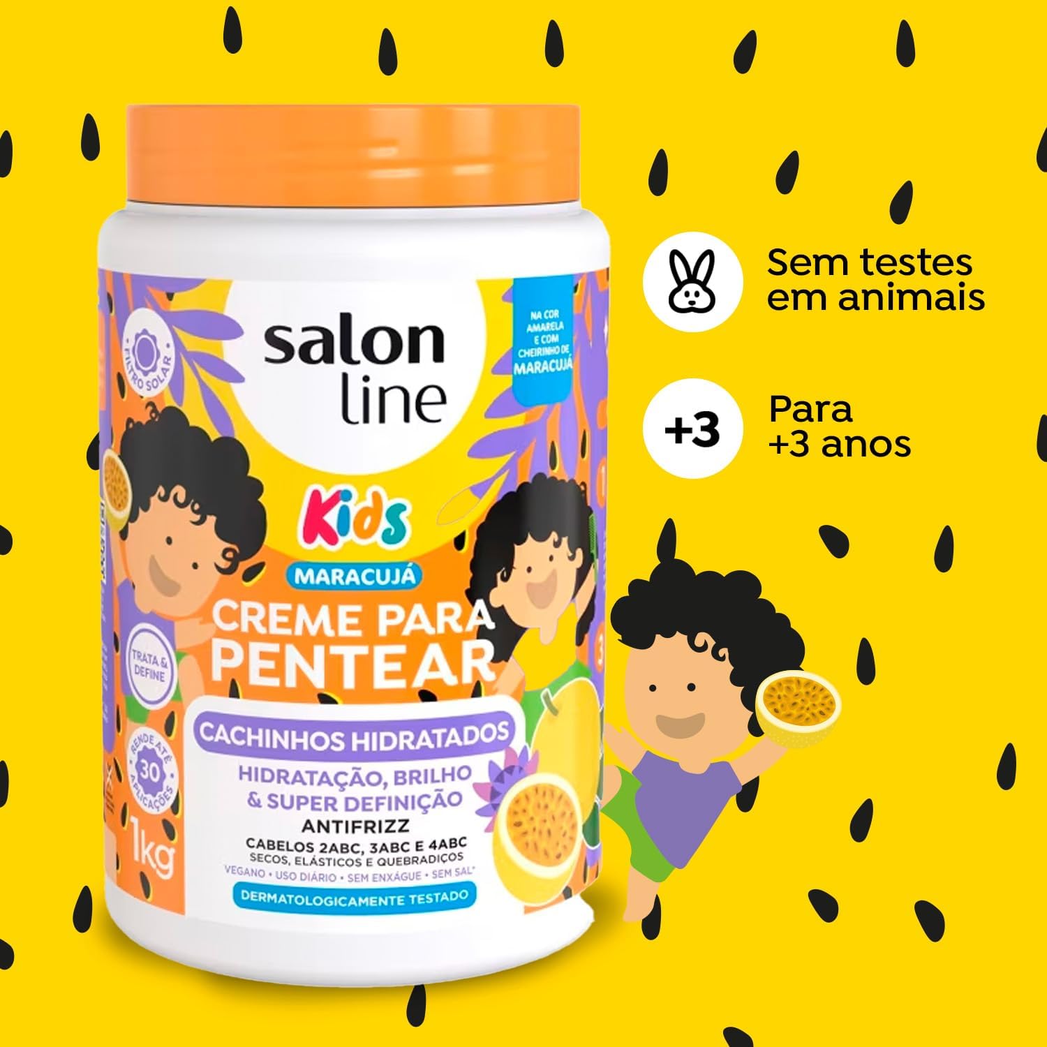 Salon Line Kids curly hair styling cream for kids