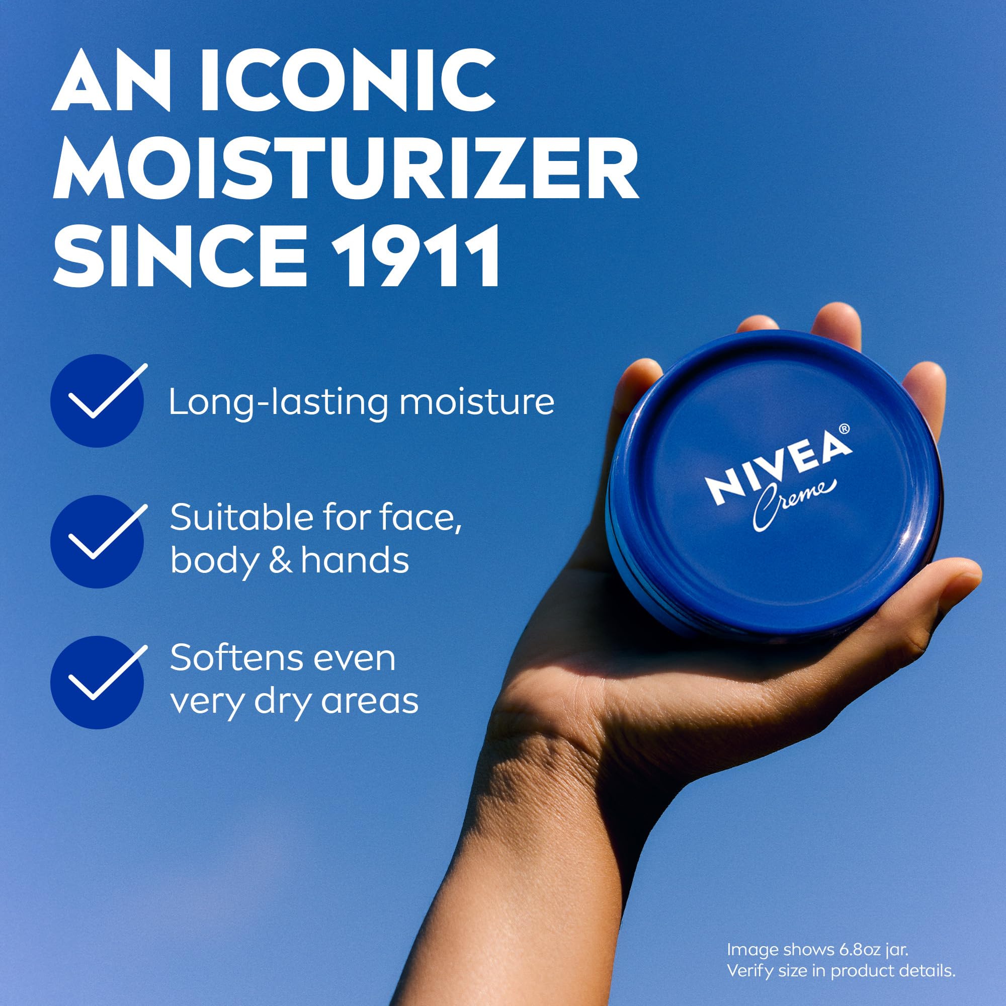 NIVEA rich body cream for dry skin texture close up showcasing thick consistency