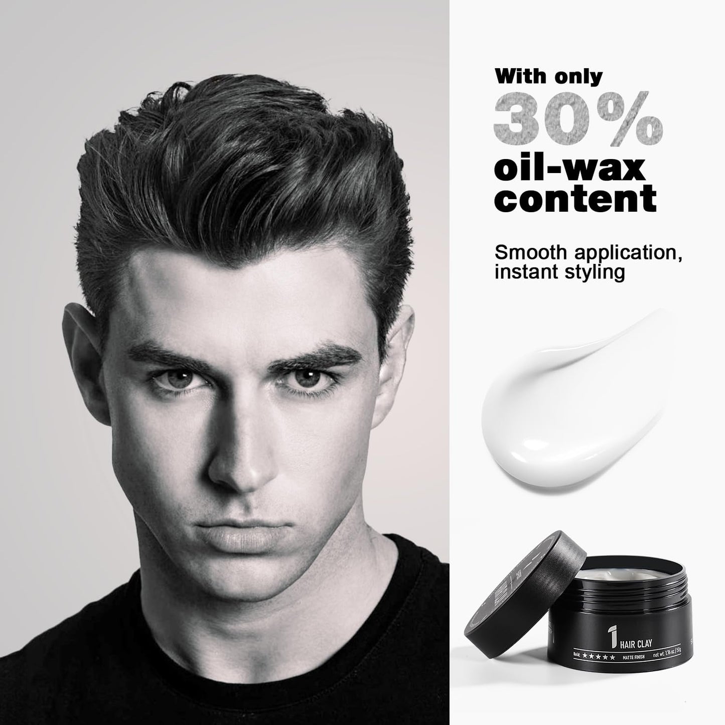 Side profile of Suprent hair putty container showing matte finish label