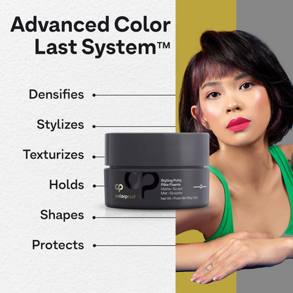 Authentic ColorProof hair putty jar for short hair styling