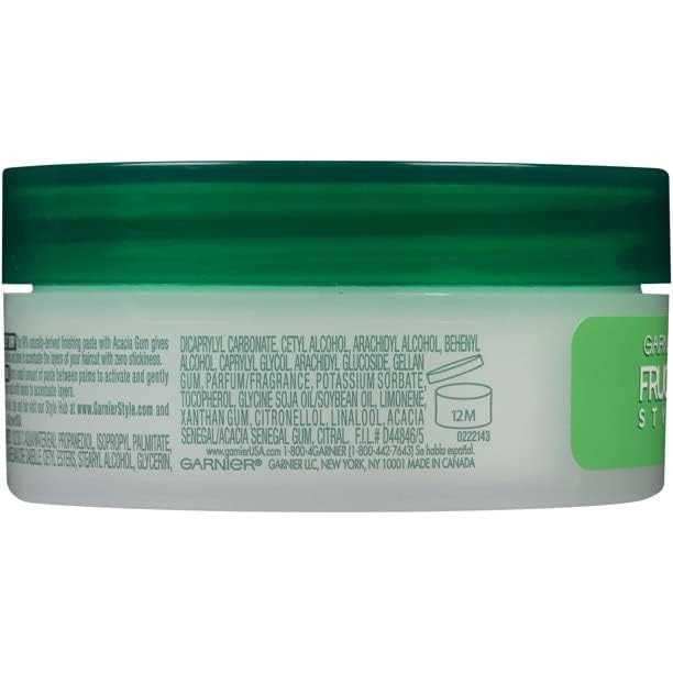 Garnier Fructis Style Pure Clean Finishing Paste label detail