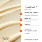 Advanced Clinicals Vitamin C brightening cream packaging and size comparison