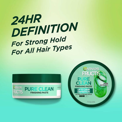 Garnier Fructis Style Pure Clean Finishing Paste applied to hair