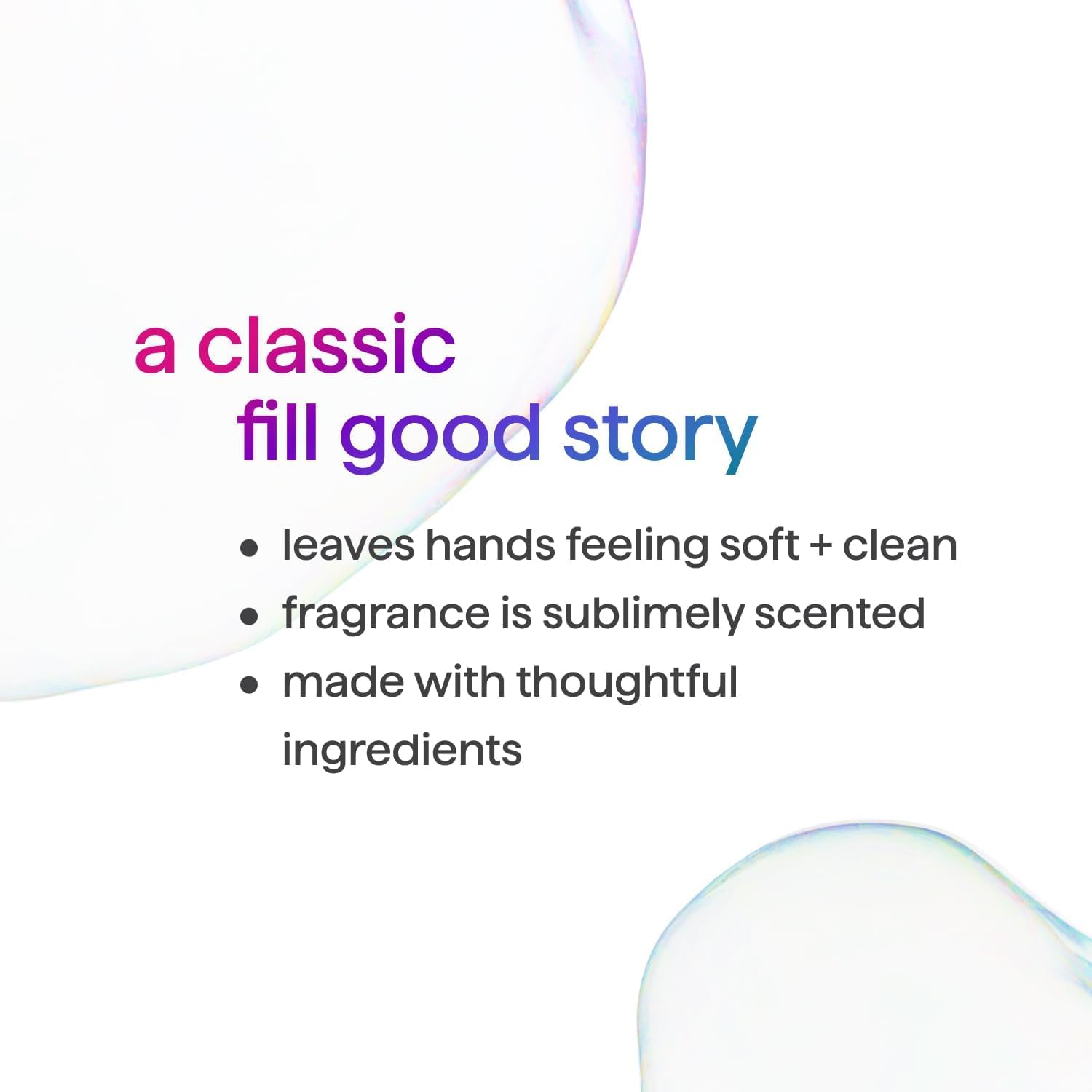 Close up of the recyclable bottle packaging for Method hand wash.