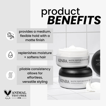 Kenra hair styling putty jar close up