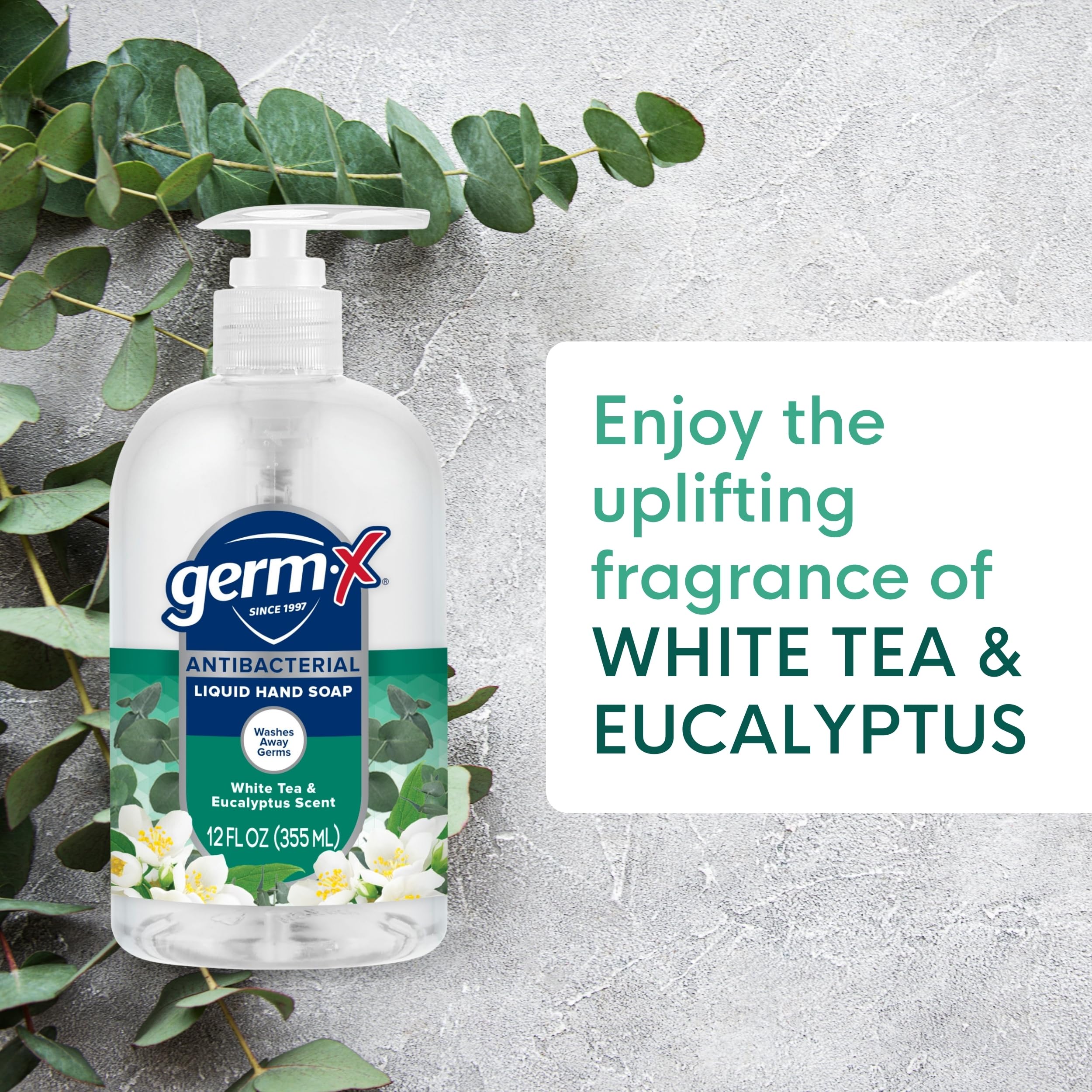 Germ-X liquid soap pump bottle detail